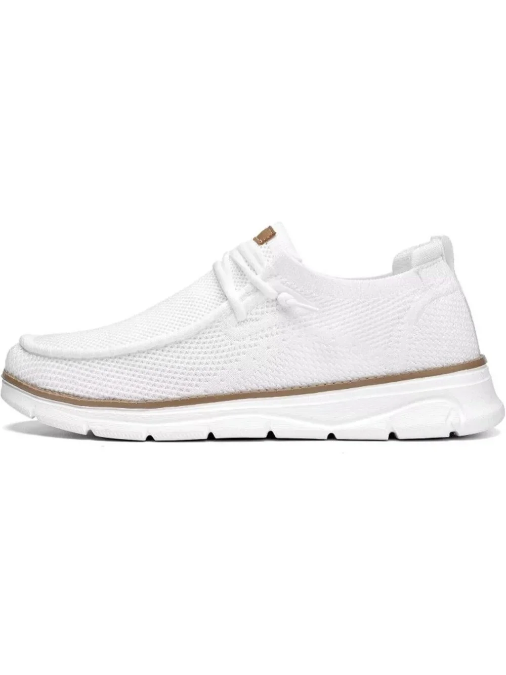 Men's White Slip On Loafers Comfortable Boat Casual Walking Sneakers Shoes